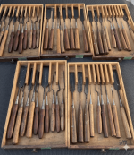 Japanese antiques Carpentry Tools Vintage Wood rare chisel 27 pieces set