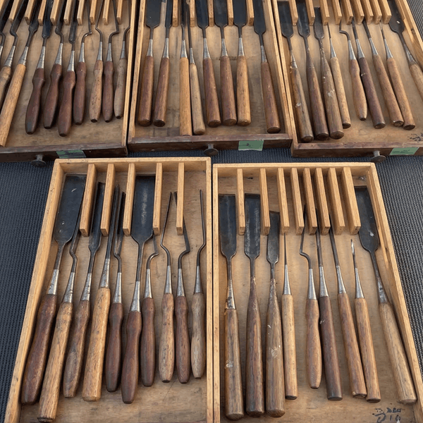 Japanese antiques Carpentry Tools Vintage Wood rare chisel 27 pieces set