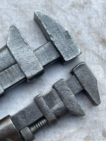 Pair of antique industrial tools wrenches sculpture vintage tools - Image 2