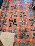 Pinwheel block quilt