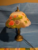Hand painted glass ribbed lamp - Image 2