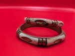 Pair of vintage bone and brass Bangle Bracelets - Image 4