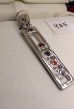 O.C. Tanner Sterling Silver Gemstone Bar Pendent - Image 2