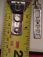 O.C. Tanner Sterling Silver Gemstone Bar Pendent - Image 3