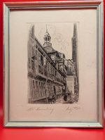 Paul Geissler signed pair of framed etchings - Image 2