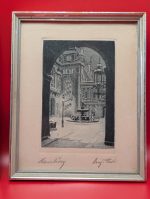 Paul Geissler signed pair of framed etchings - Image 5