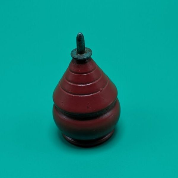 Vintage Red Wooden Spinning Top
